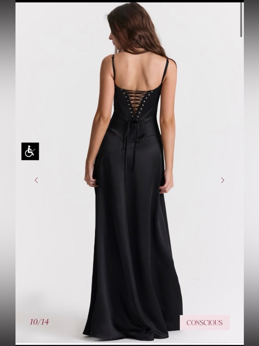 House of CB London Anabella Black Satin Maxi Dress - Picture 2 of 11